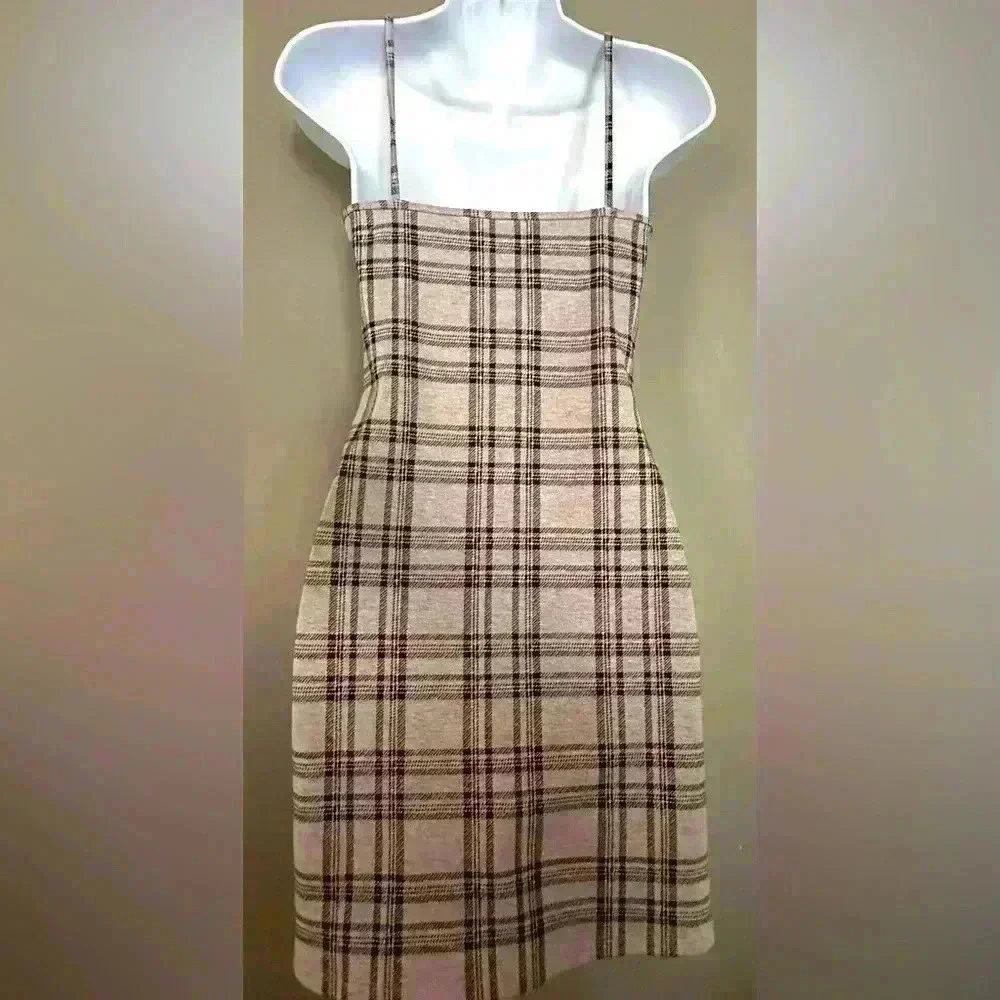 Popular21 Plaid Bodycon Dress (403)